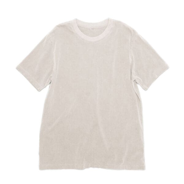 A white t-shirt is shown with no background.