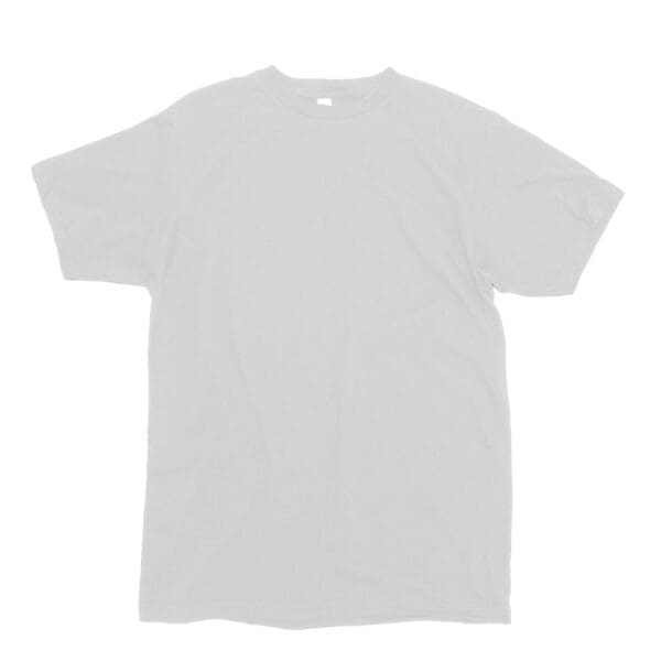 A white t-shirt is shown with no background.